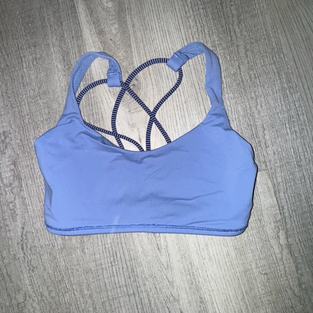 Blue Sports Bra with Strappy Back Lululemon size 2